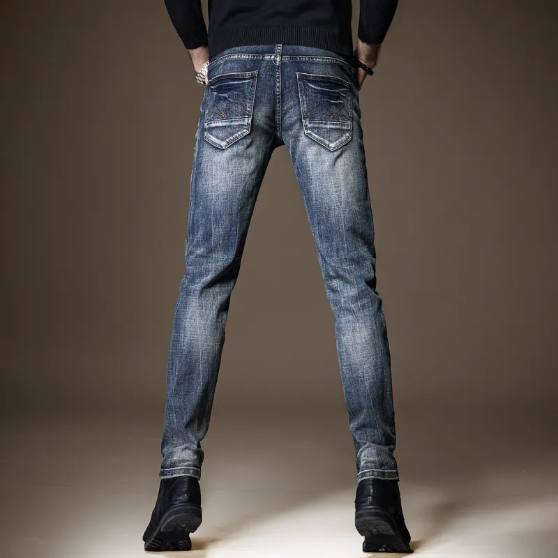 Devanro Jeans Men's Vintage Blue-3