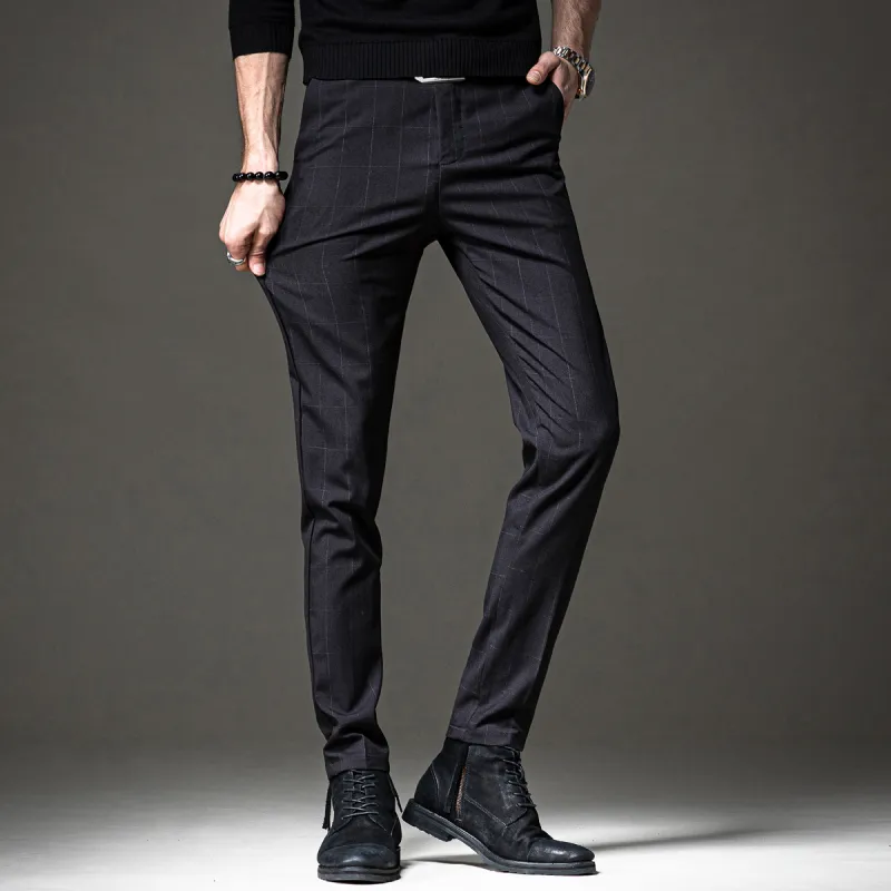 Devanro Casual Pants Men's Gray-6