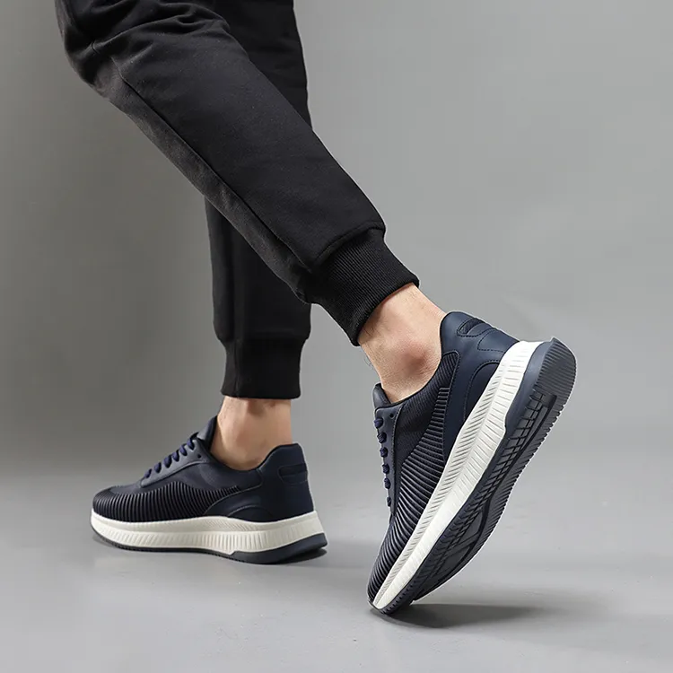 Devanro Cushioning Moisture Wicking Height Increasing Lightweight Breathable Slip Resistant Low Top Casual Shoes Men's-16