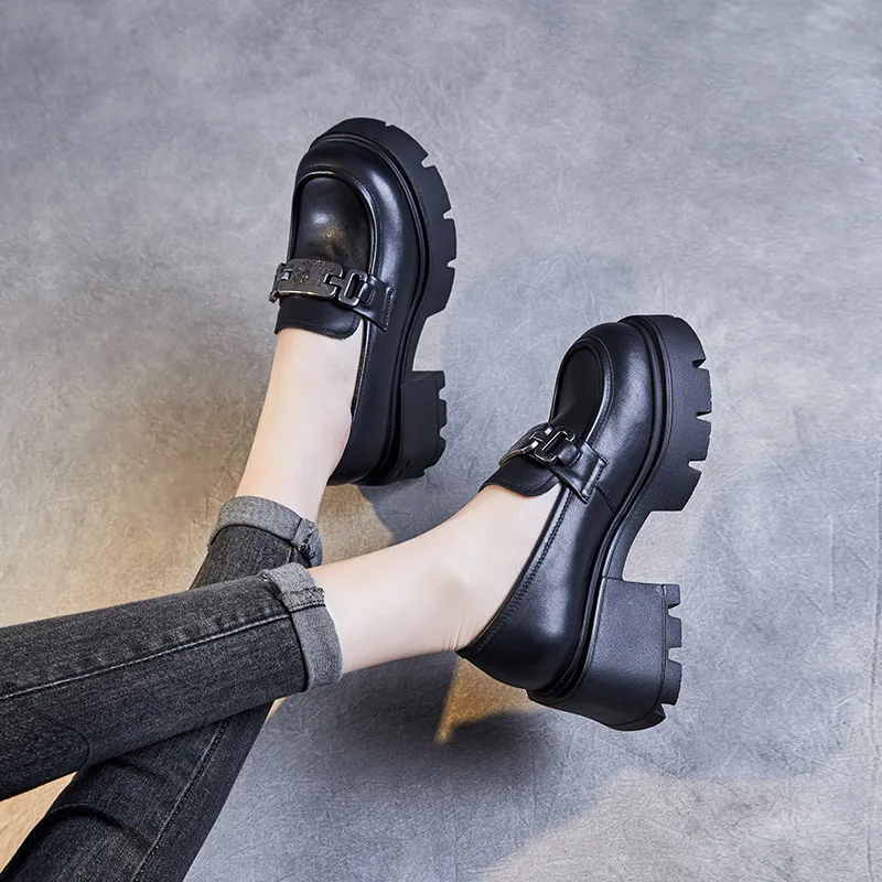 Devanro Chunky Heel High Heels 7.0cm Women's-4