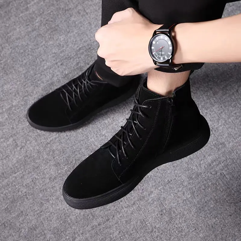 Devanro Ankle Boots Men's Black-8