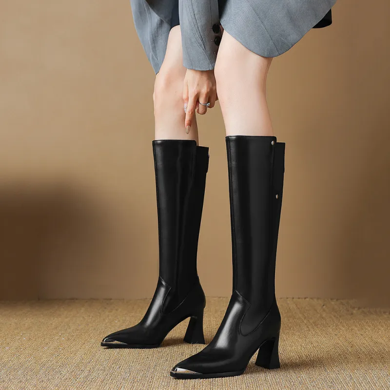 Devanro Knee-high Boots 7.5CM Women's-2