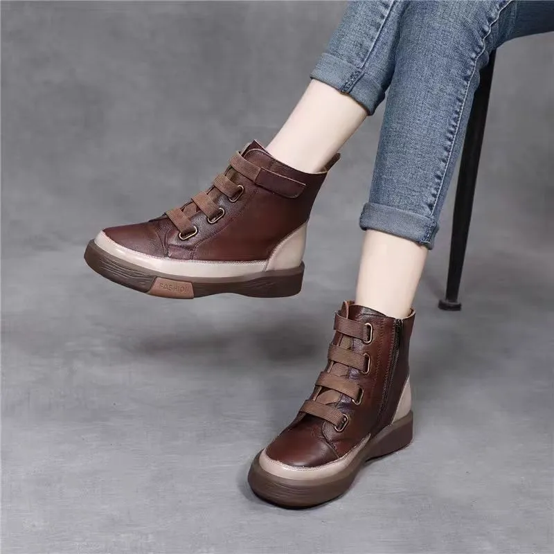 Devanro Ankle Boots Women's Khaki-9