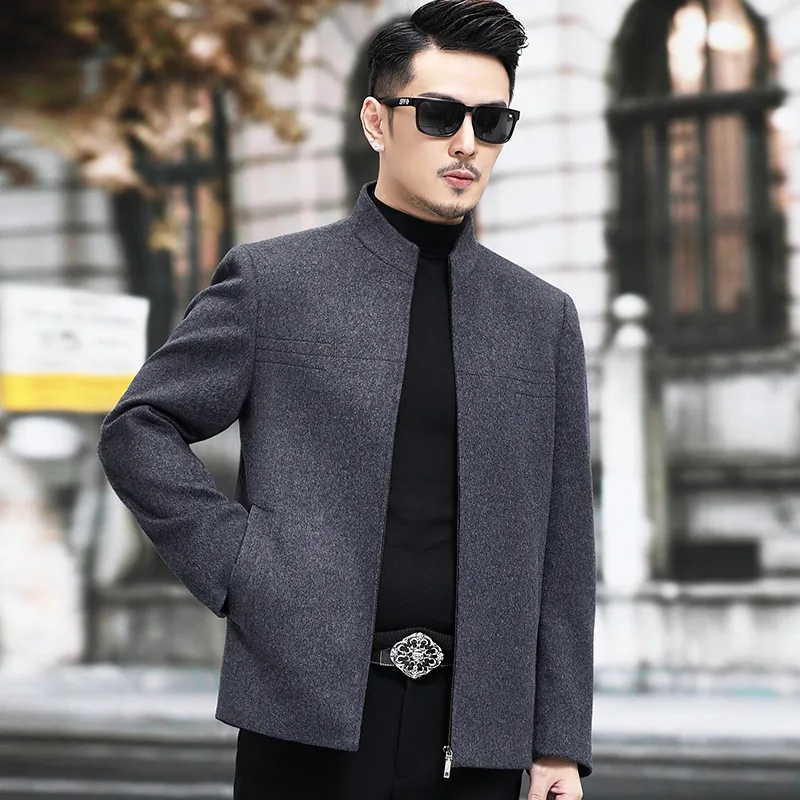Devanro Jackets Coats Men's Gray-4