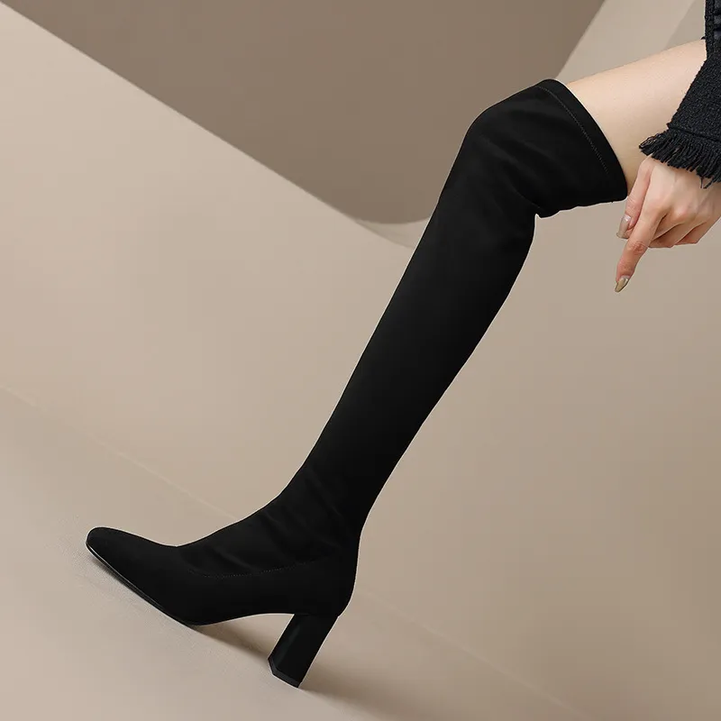 Devanro Over-the-knee Boots 7.5cm Women's-3