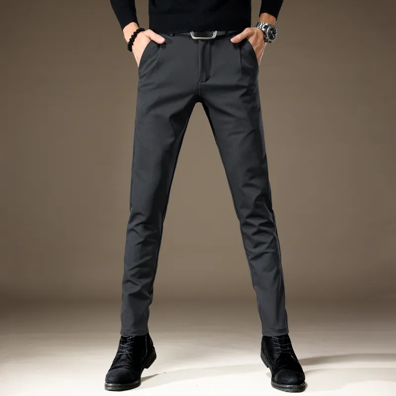 Devanro Casual Pants Men's Black-7