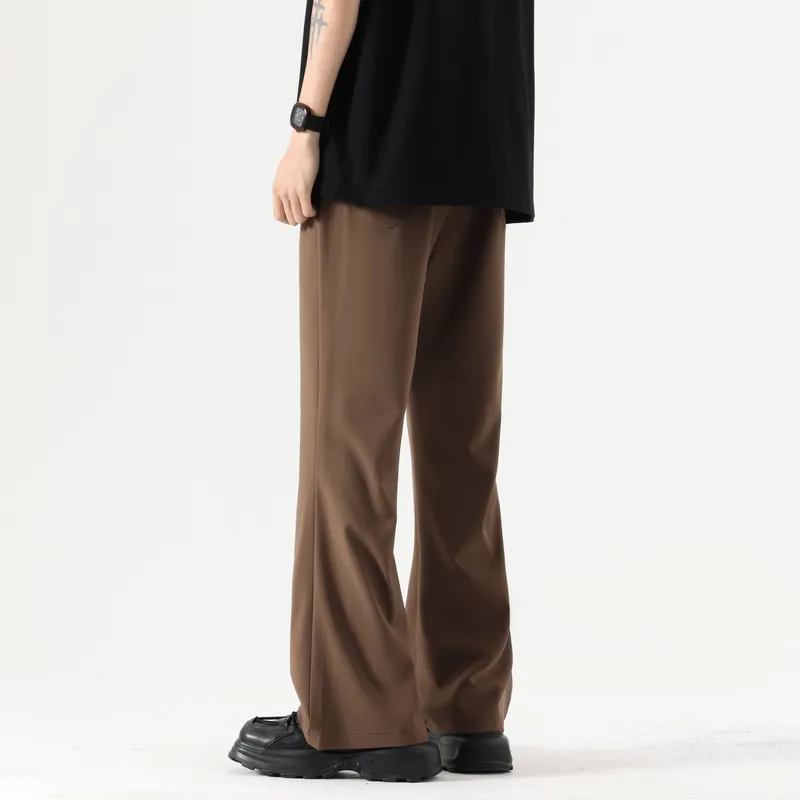 Devanro Casual Pants Men's Brown-11