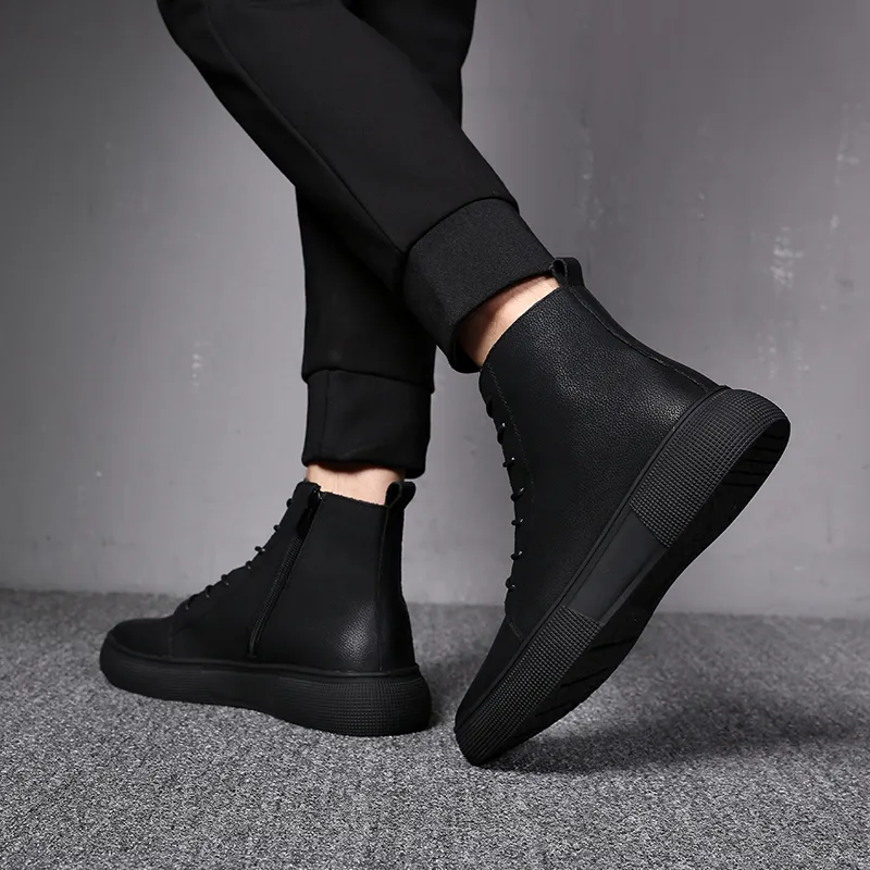 Devanro Ankle Boots Men's Black-2