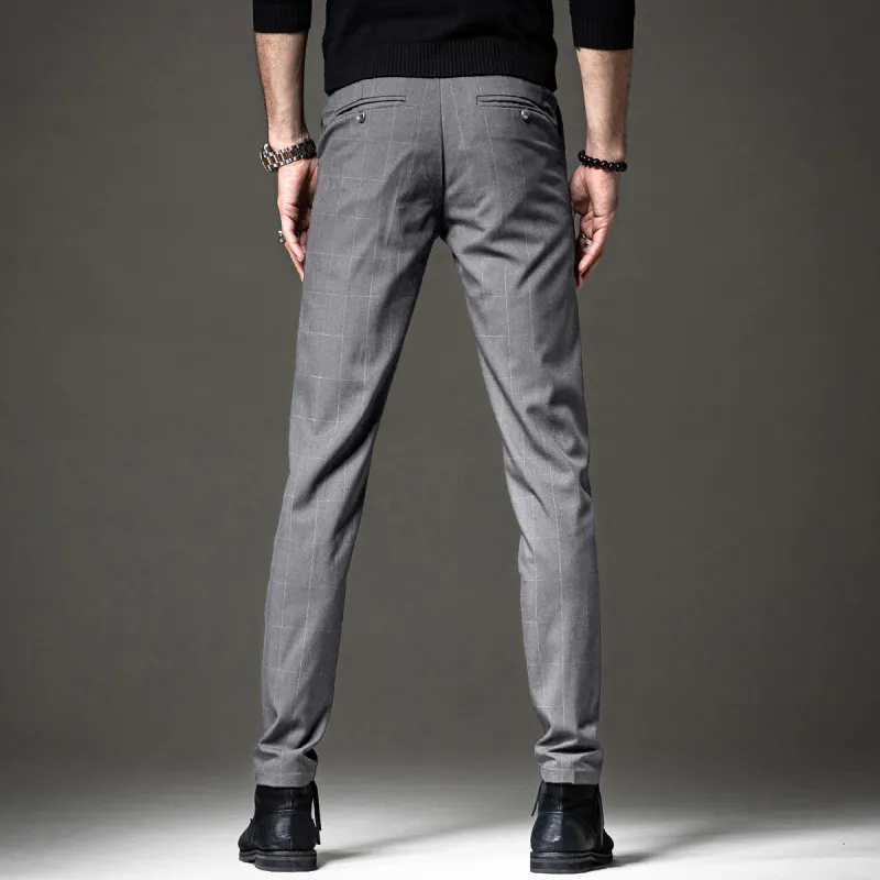 Devanro Casual Pants Men's Gray-3