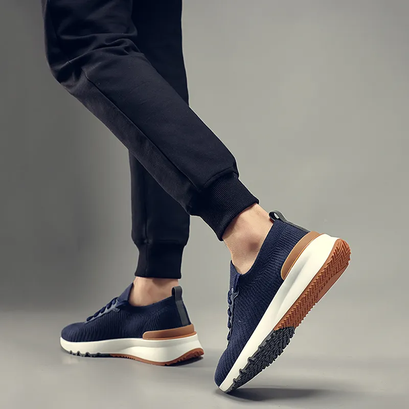 Devanro Moisture Wicking, Height Increasing, Lightweight, Breathable, Slip Resistant Low Top Casual Shoes Men's-13