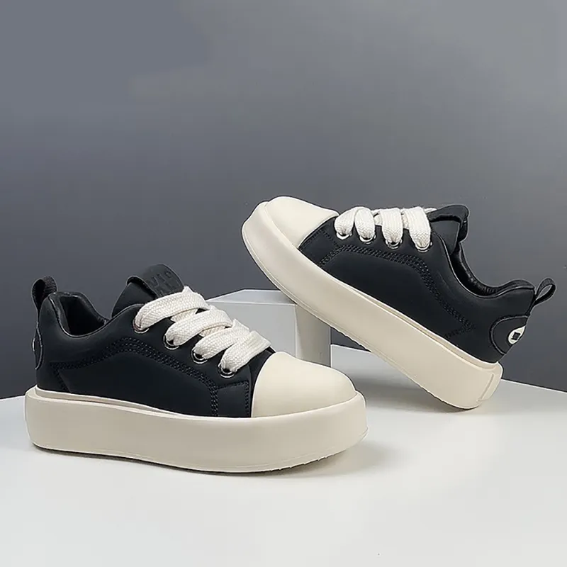 Devanro Height Increasing Abrasion Resistant Breathable Low Top Skateboard Shoes Men's-8