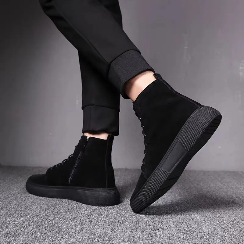 Devanro Ankle Boots Men's Black-9