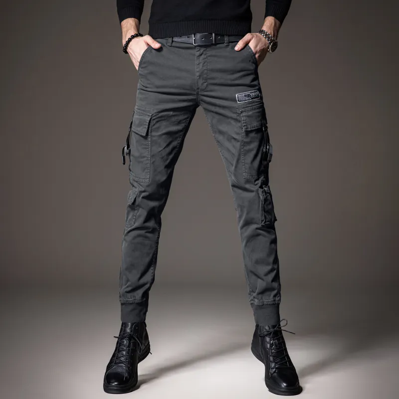 Devanro Casual Pants Men's Black-5