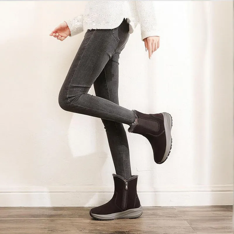 Devanro Warm Wear-Resistant Slip-Resistant Short Snow Boots Women's-5