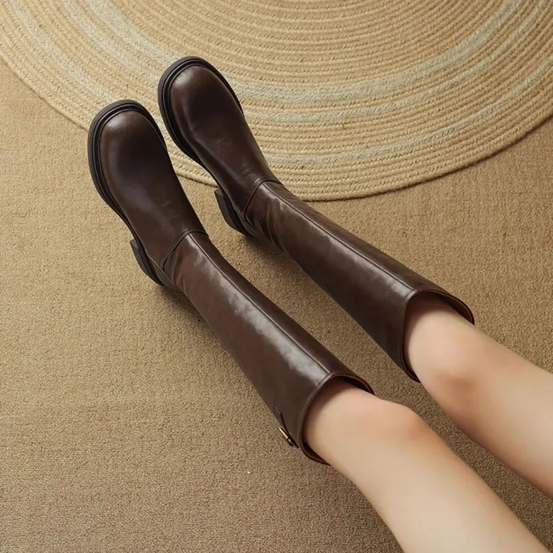 Devanro Knee-high Boots 3.5cm Women's-4