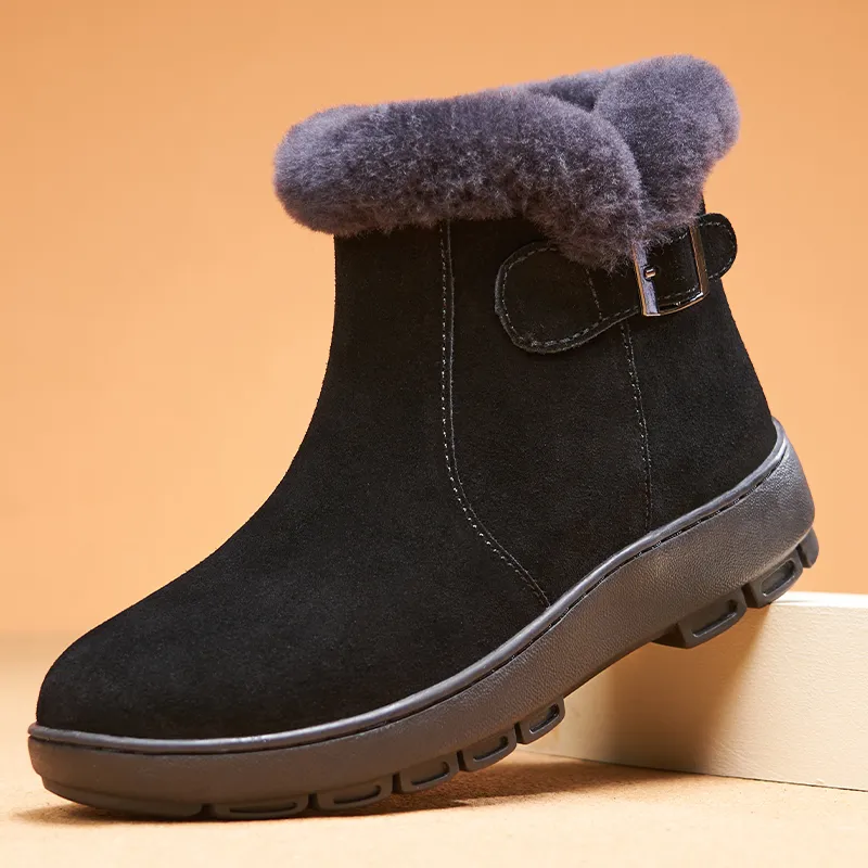 Devanro Warm Wear-Resistant Water-Resistant Slip-Resistant Short Snow Boots Women's-2