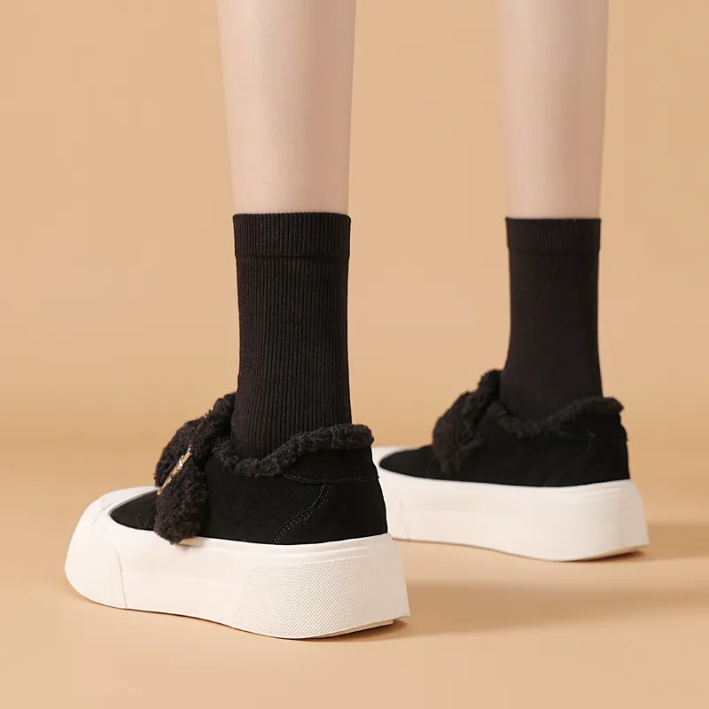 Devanro Warm Height Increasing Wear Resistant Slip Resistant Low Top Casual Shoes Women's-12