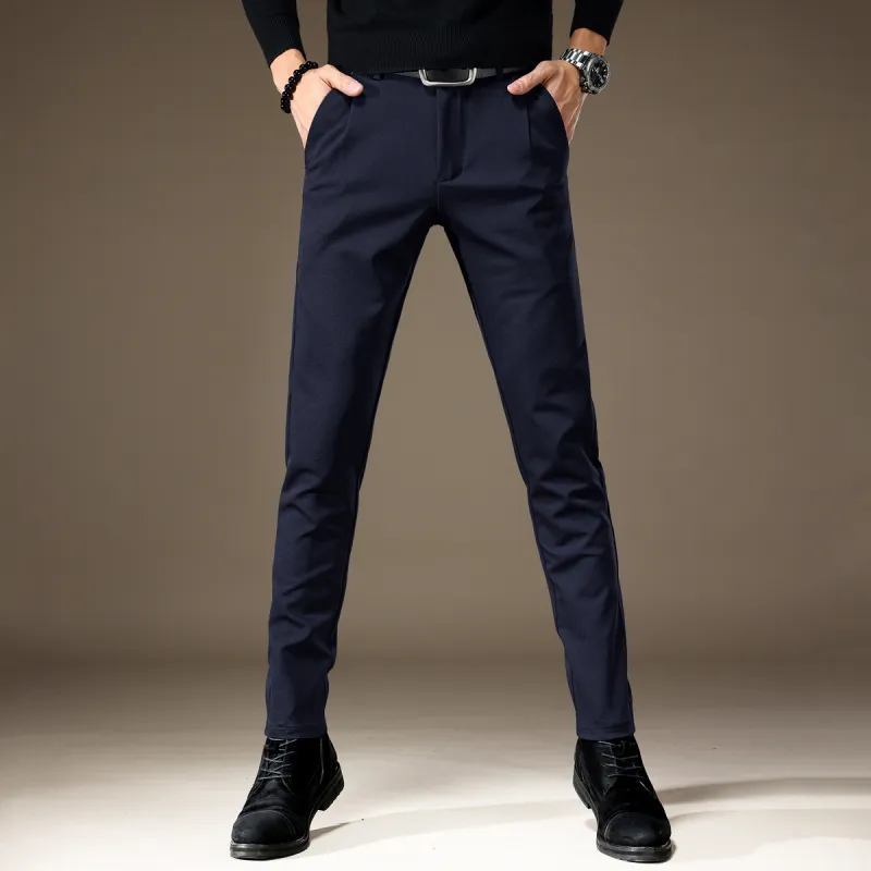 Devanro Casual Pants Men's Black-9