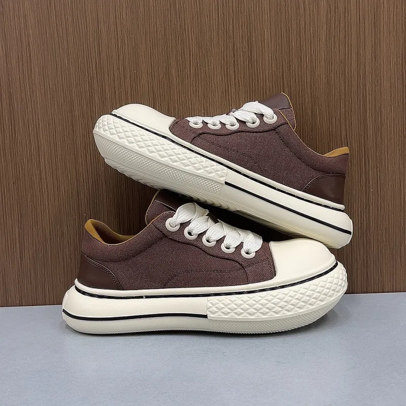 Devanro Wear resistant, Lightweight, Breathable, And Non slip. Low Top Canvas Shoes Men's-6