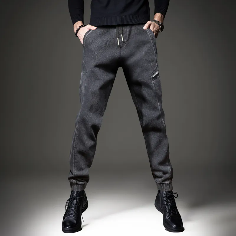 Devanro Casual Pants Men's Black-7