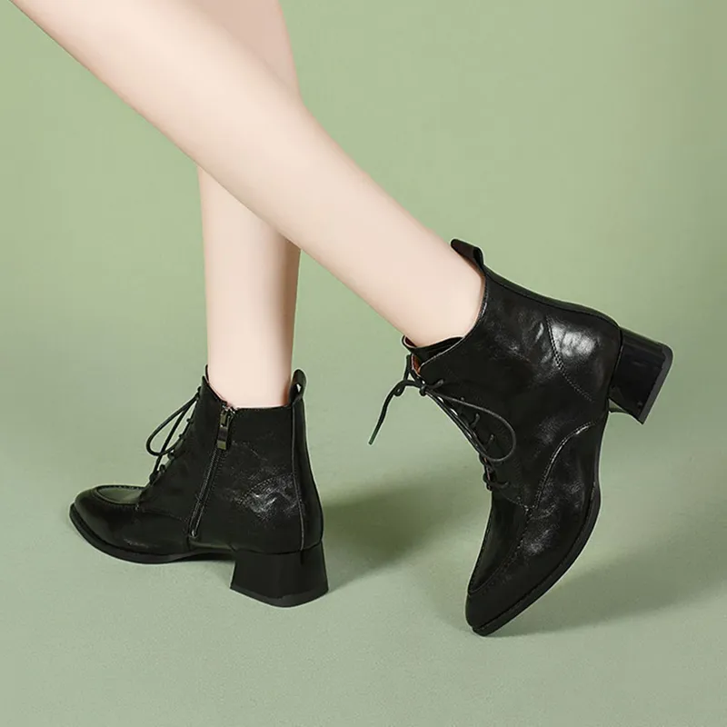 Devanro Ankle Boots Women's Black-2