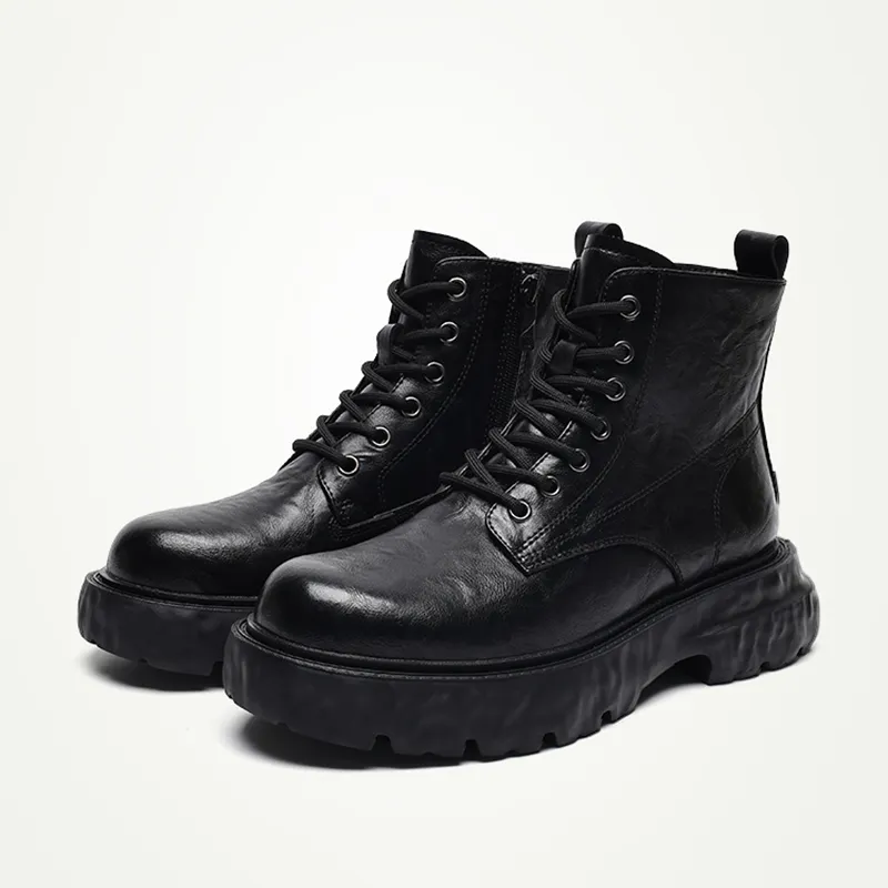Devanro Short Martin Boot Men's Black-5