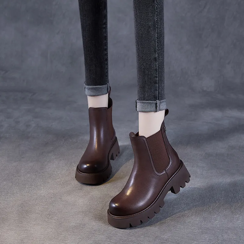Devanro Short Chelsea Boots 5.5cm Women's-7