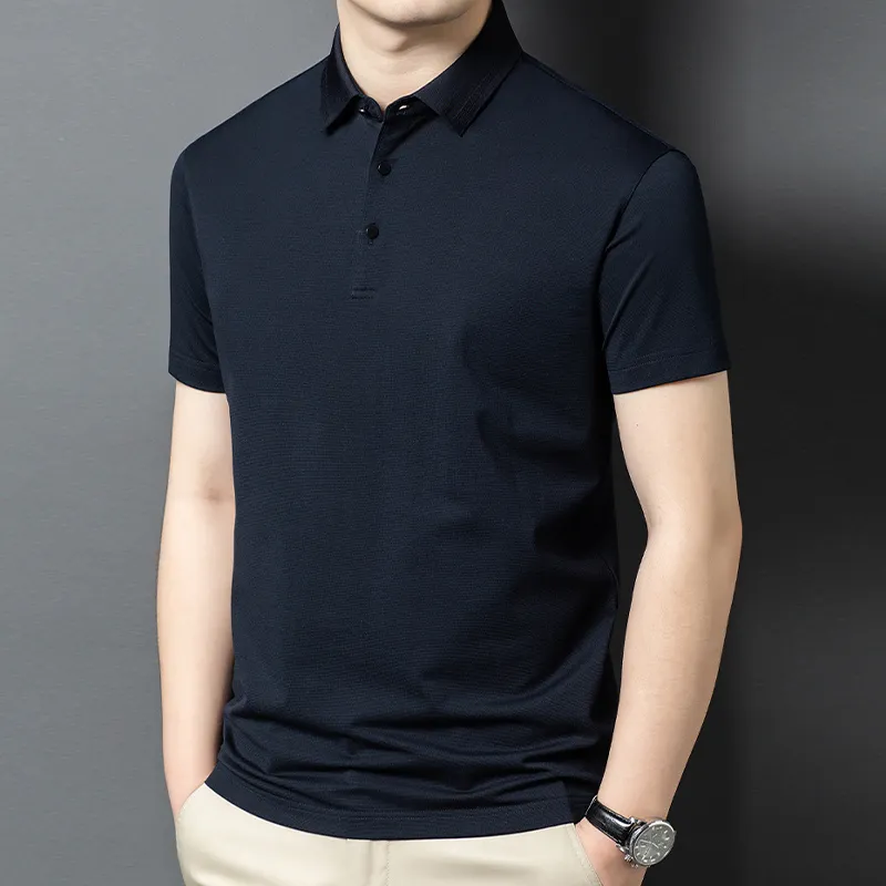 Devanro Polo Shirt Men's Pink Green-5