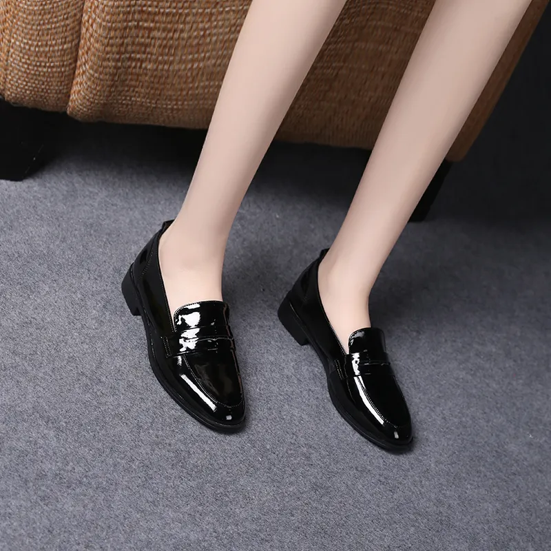 Devanro Loafers 2.0cm Women's Black-4