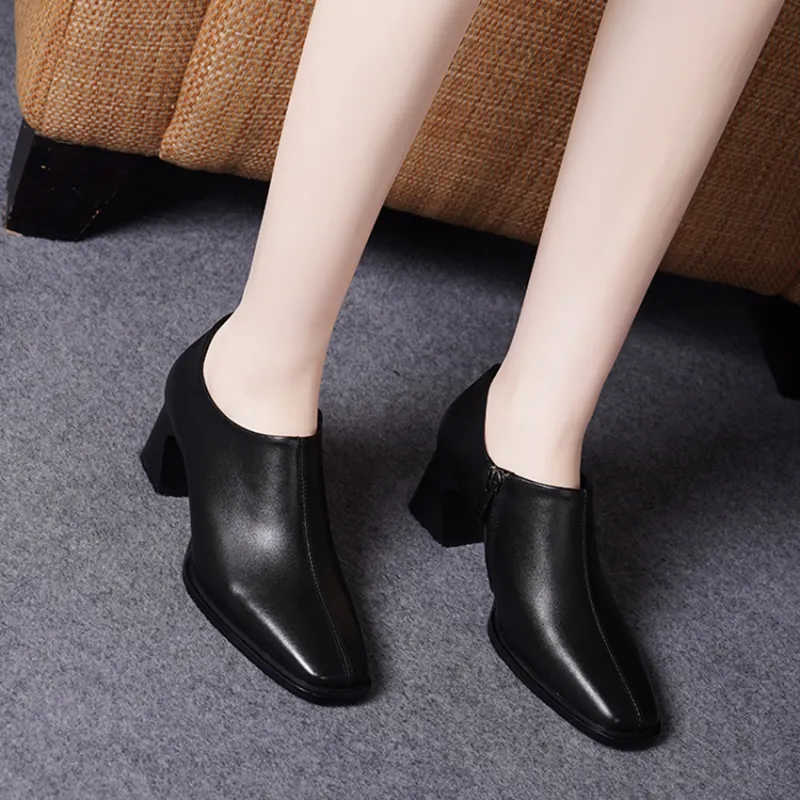 Devanro Chunky Heel High Heels 5.5cm Women's-4
