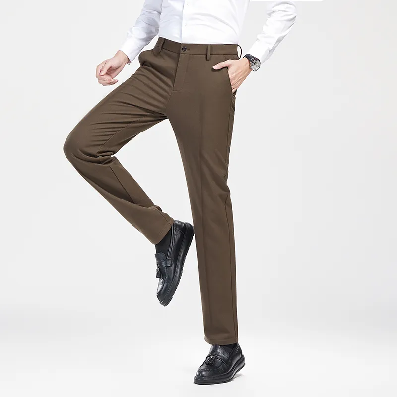 Devanro Casual Pants Men's Black-17