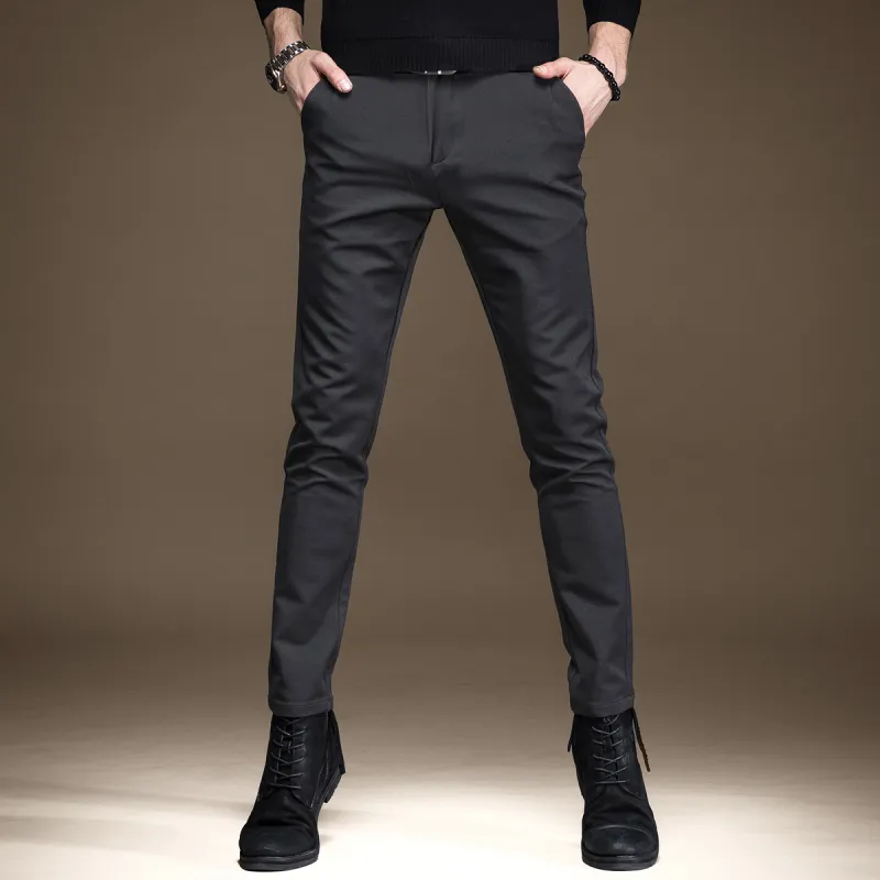 Devanro Casual Pants Men's Black-9