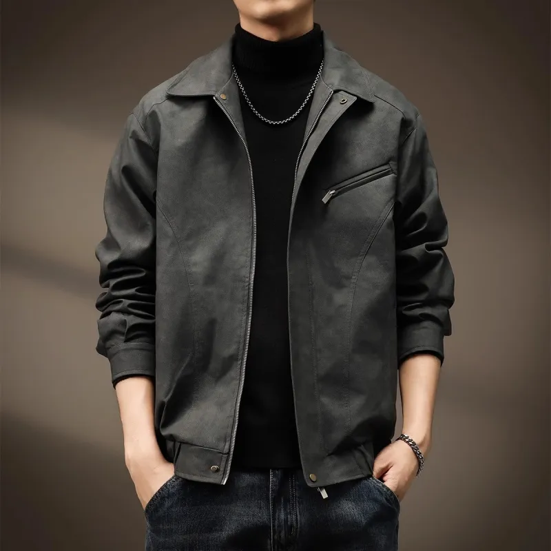 Devanro Jackets Coats Men's Gray-5