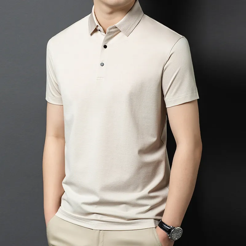 Devanro Polo Shirt Men's Pink Green-11