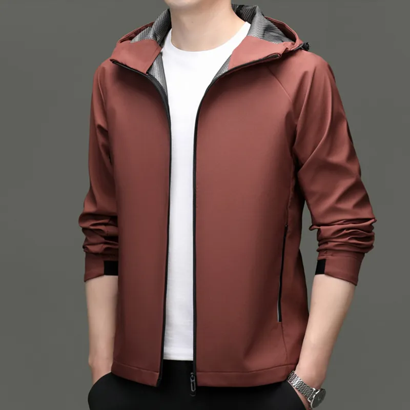 Devanro Jackets Coats Men's Red-1