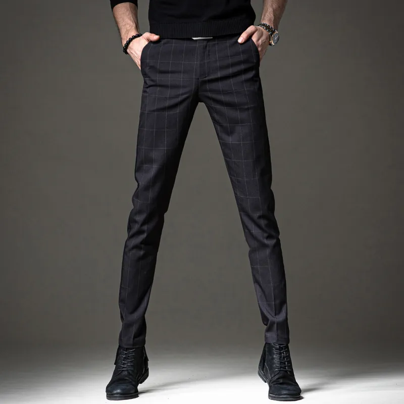Devanro Casual Pants Men's Gray-5