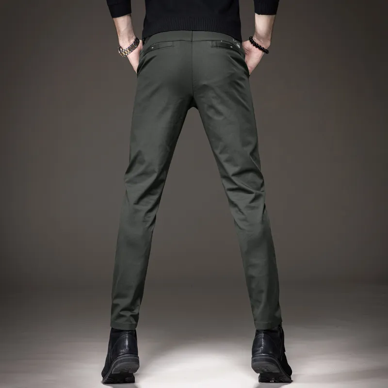 Devanro Casual Pants Men's Army Green-3