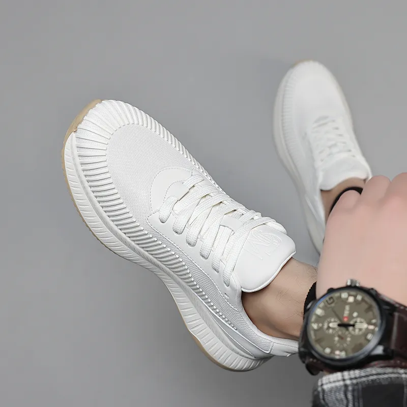 Devanro Cushioning Moisture Wicking Height Increasing Lightweight Breathable Slip Resistant Low Top Casual Shoes Men's-6