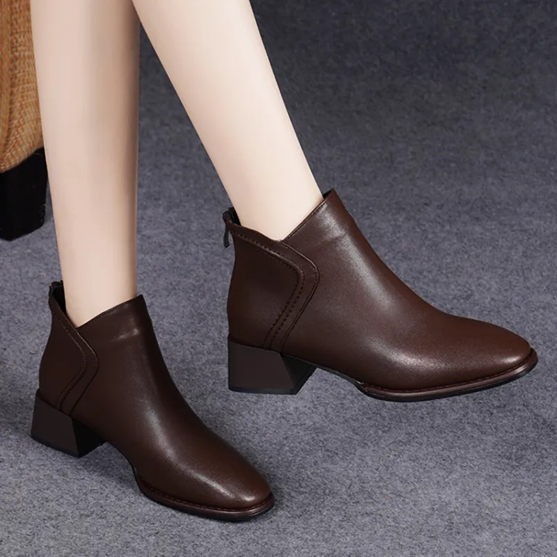 Devanro Ankle Boots Women's Black-6