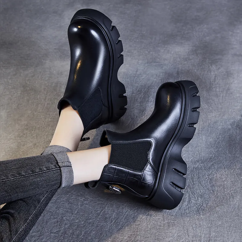 Devanro Short Chelsea Boots 6.0cm Women's-4