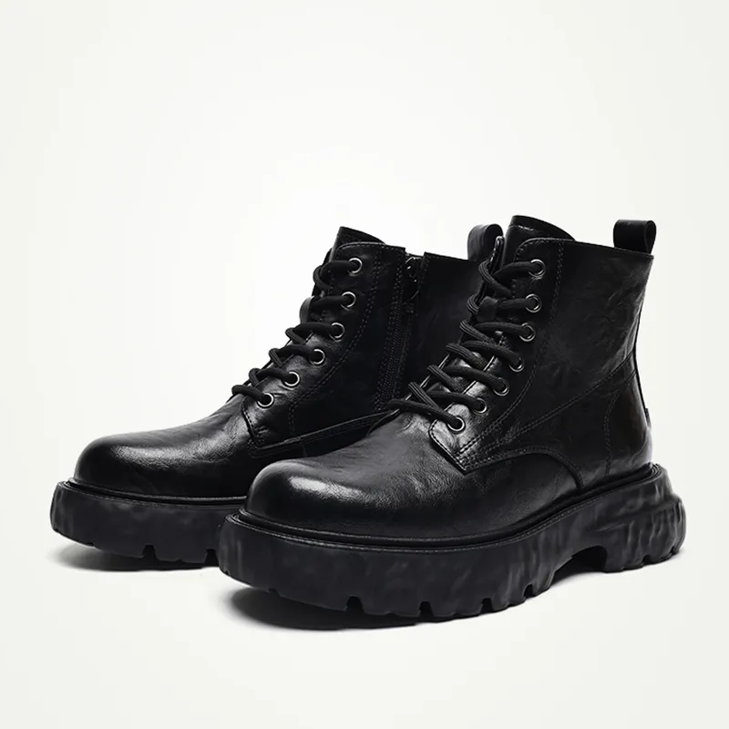 Devanro Short Martin Boot Men's Black-2