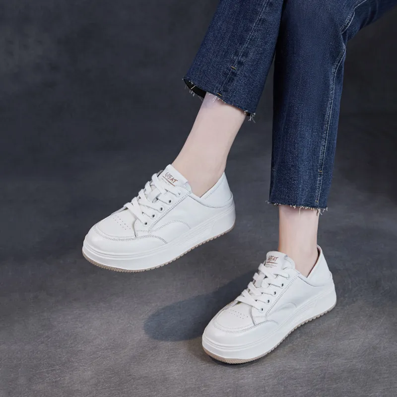 Devanro Abrasion Resistant Breathable Low Top Skateboard Shoes Women's White-2