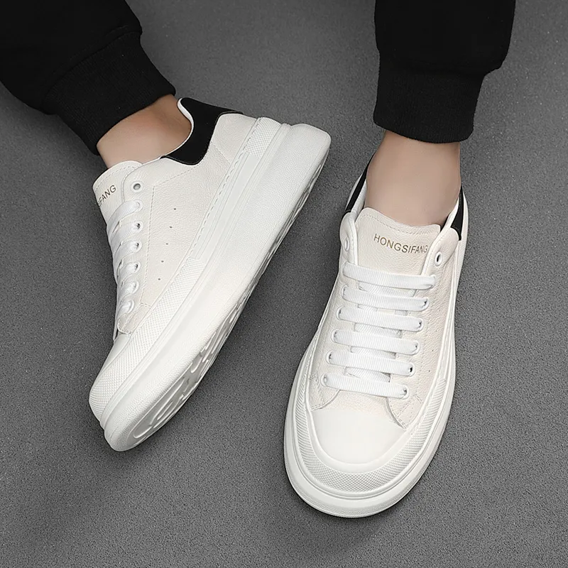 Devanro Wear Resistant Lightweight Breathable Water Resistant Slip Resistant Low Top Casual Skateboard Shoes Men's-4