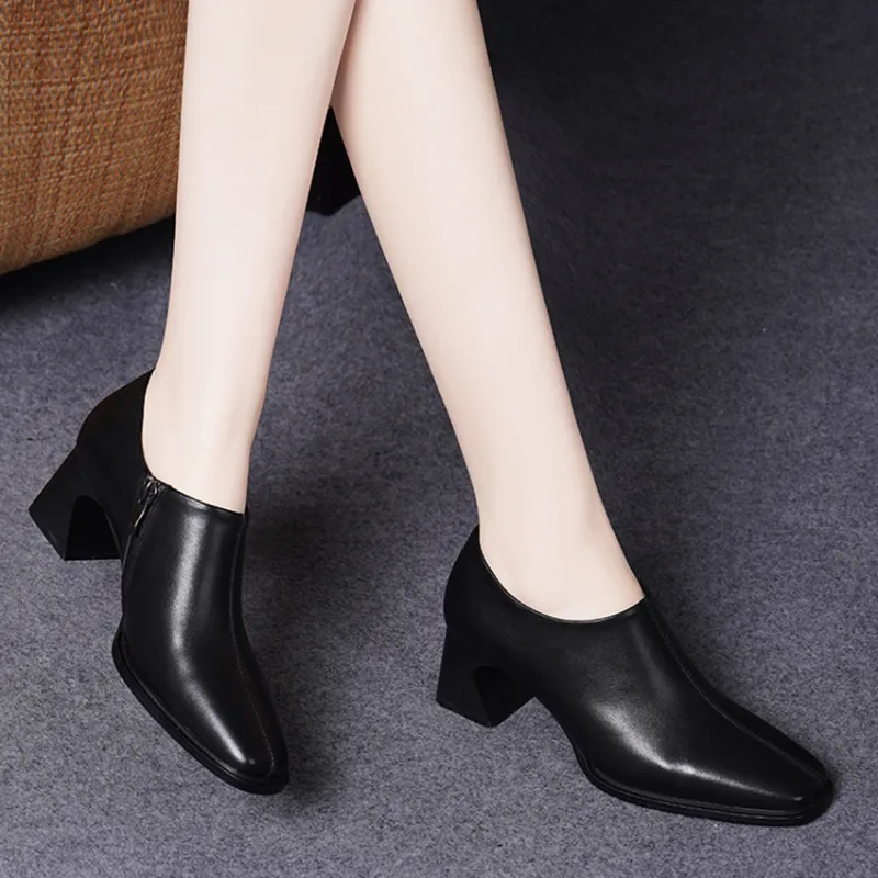 Devanro Chunky Heel High Heels 5.5cm Women's-3