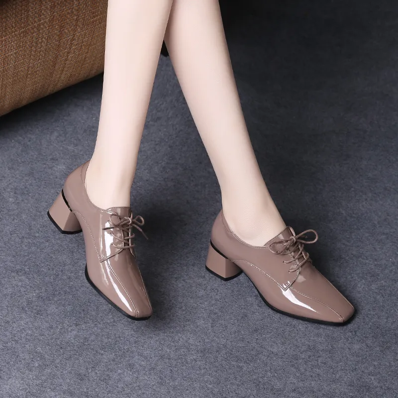 Devanro Chunky Heel High Heels 5.0cm Women's-10