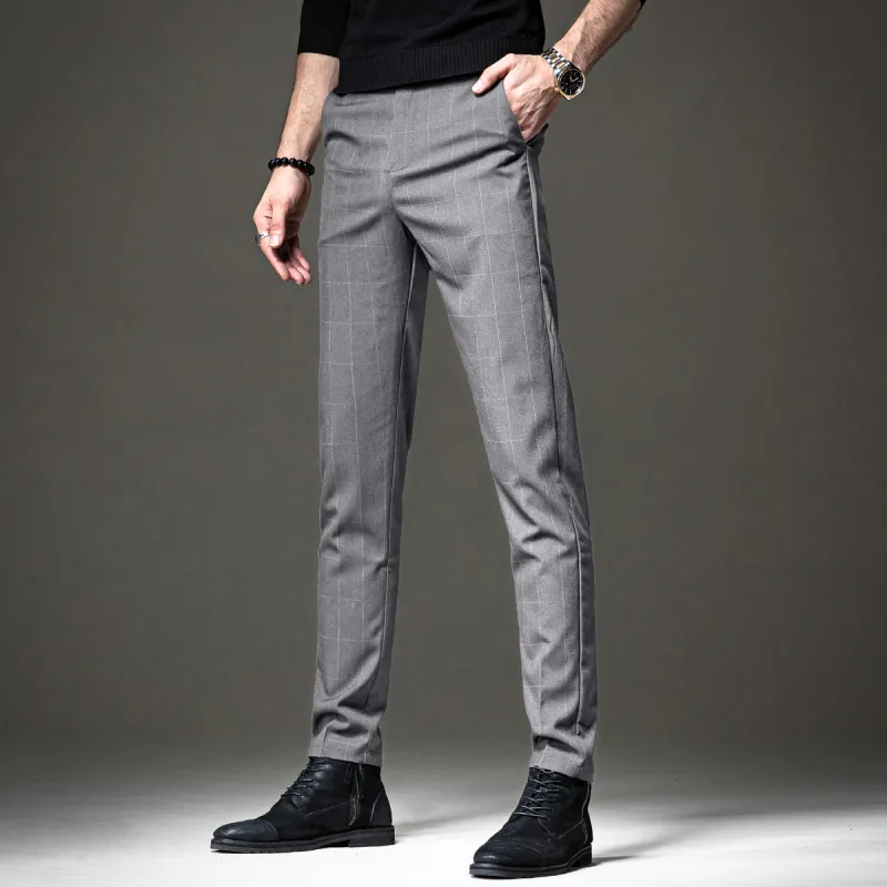 Devanro Casual Pants Men's Gray-2