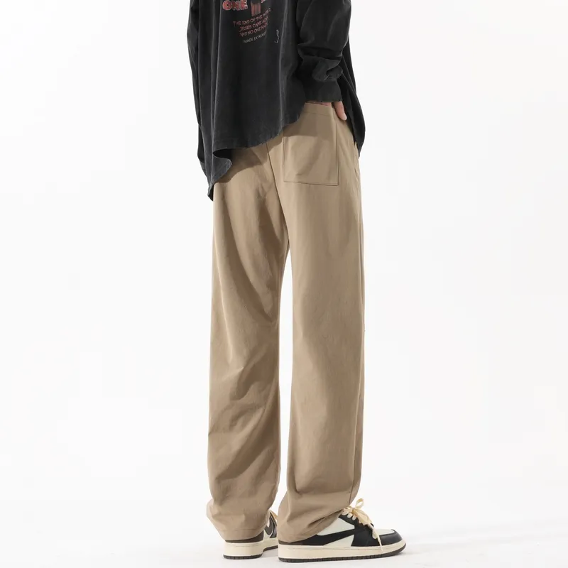 Devanro Casual Pants Men's Khaki-18