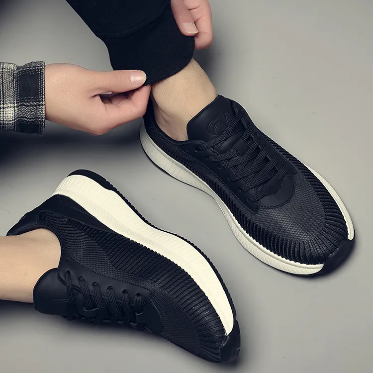 Devanro Cushioning Moisture Wicking Height Increasing Lightweight Breathable Slip Resistant Low Top Casual Shoes Men's-12