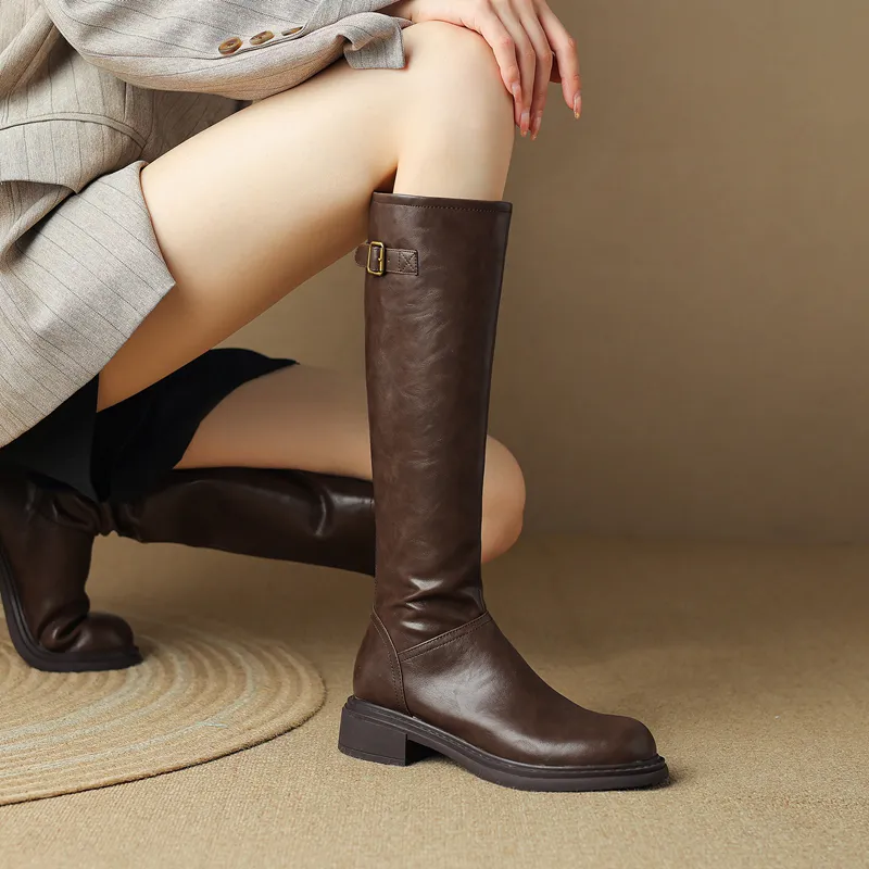 Devanro Knee-high Boots 3.5cm Women's-1