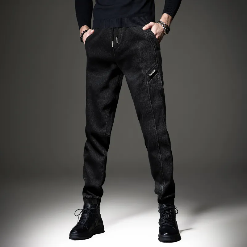 Devanro Casual Pants Men's Black-2